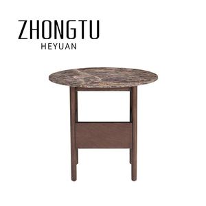 <span class=keywords><strong>Table</strong></span> d'appoint moderne ronde <span class=keywords><strong>en</strong></span> bois massif <span class=keywords><strong>Table</strong></span> d'appoint nordique <span class=keywords><strong>en</strong></span> bois pour salon, café central, petite <span class=keywords><strong>table</strong></span> <span class=keywords><strong>à</strong></span> double couche <span class=keywords><strong>en</strong></span> marbre pour magazines - Product Image 3