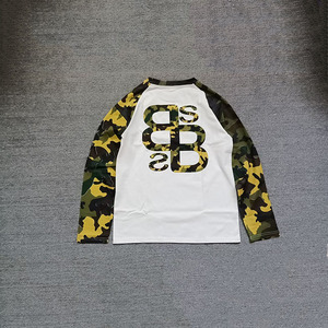 Camiseta Personalizada para Hombre con Bordado 3D, Mangas <span class=keywords><strong>Regan</strong></span>, Impresión en Pantalla, Hombros Caídos, Camiseta de Manga Larga Informal - Product Image 2