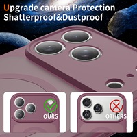 Coque de protection d'objectif intégrale de luxe pour iPhone 18 17 Pro Max, sensation peau, chargement sans fil, magnétique, personnalisable en gros