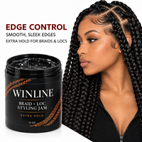 Gel Kepang Rambut Grosir 16oz, Gel Rambut Tidak Berminyak dengan Kilau Jernih, Pengontrol Ujung Rambut Daya Rekat Kuat untuk Kepang, Twist, dan Locs, Label Pribadi