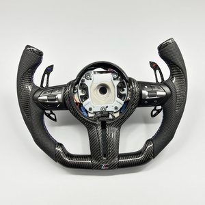 Volant de direction en fibre de carbone et cuir de course personnalisé pour BMW F10 F30 F15 F90 F80 G20 G30 M3 M4 M5 <span class=keywords><strong>F1</strong></span> - Product Image 1