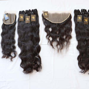Vendeurs de cheveux vierges birmans Extension de cheveux humains indiens droits à os 100% paquet de cheveux de temple indien brut naturel avec Hd Frontal - Product Image 2
