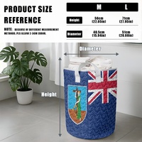 Sac de rangement matelassé à cordon personnalisé avec drapeau de Montserrat, en polyester durable, pour l'organisation domestique et les travaux d'entretien