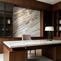 Grande dalle de marbre naturel poli, découpe sur mesure pour îlot de cuisine, comptoir, meuble de salle de bain, table basse, plateau de meuble