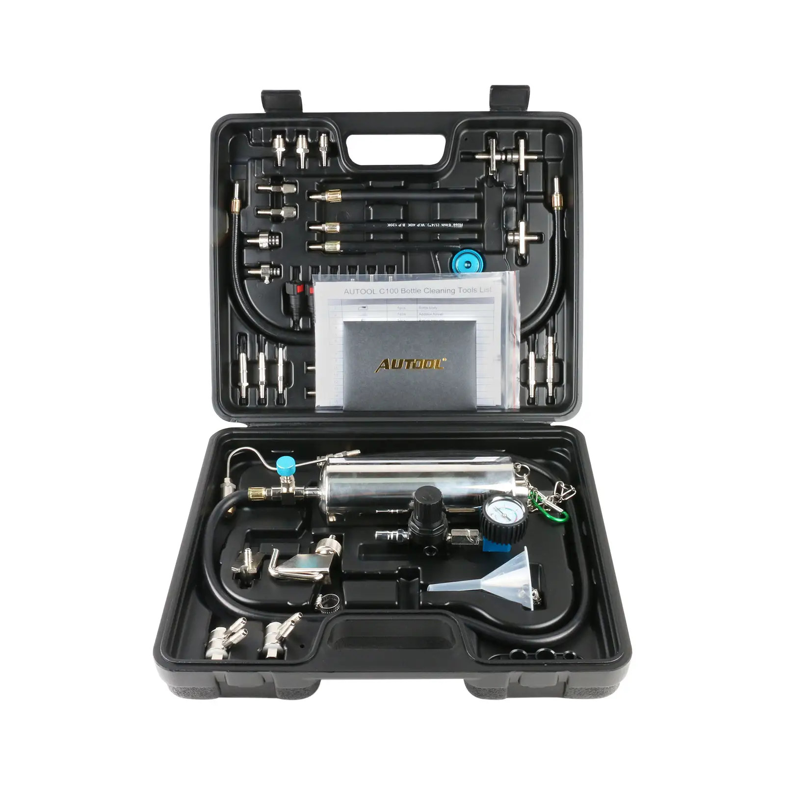 Official AUTOOL Car cleaning kit C100 automotive diagnostic tool kit used for cleaning throttle valve clean fuel injector nozzle