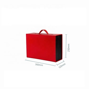 High Quality <strong>Red</strong> Portable Empty Gift <strong>Box</strong> Gift Packaging <strong>Box</strong> Large Folding <strong>Box</strong> - Product Image 6