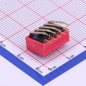 DA-05RP DIP Switch Through hole Component (THT) Switch Flat Toggle, Raised Type Single Pole Single Throw 5 2.54mm - Product Image 2
