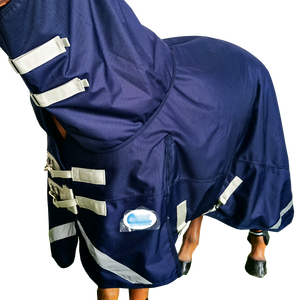 Venta al por mayor 1200 Denier invierno Combo cuello cálido 200gr caballo alfombras impermeable estable equino - Product Image 4