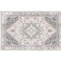 Tapis de salon rétro imprimé, pliable, antidérapant, lavable en machine, résistant aux taches, facile d'entretien, pour canapé et table basse