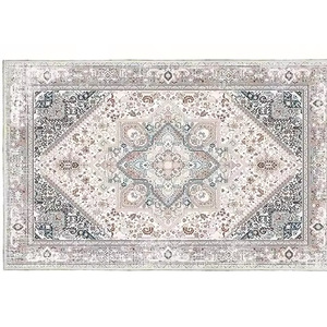 Alfombra Retro para Sala de Estar, Impresa, Plegable, Antideslizante, Lavable a Máquina, Resistente a las Manchas, Fácil de Cuidar, para Sofá y Mesa de Centro - Product Image 4