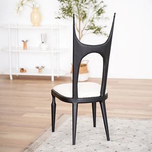 Batch Nordic เก้าอี้รับประทานอาหารผ้าปอลหรูหราทันสมัยเก้าอี้ไม้เบาะรองนั่งโรงแรมคาเฟ่ร้านค้าร้านอาหารเก้าอี้ C685 - Product Image 3