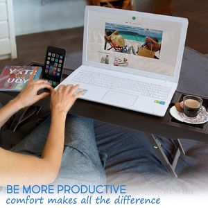 Grand caddie de baignoire en bambou pour le plateau de lit, le plateau de bain et le bureau de lit pour ordinateur portable - Product Image 2