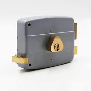 Serrure de porte extérieure antivol en laiton antique avec cylindre à <span class=keywords><strong>double</strong></span> pêne, poignées et <span class=keywords><strong>clés</strong></span>, à <span class=keywords><strong>prix</strong></span> réduit - Product Image 2