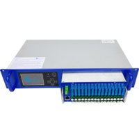 Amplificador Óptico FTTH de 8, 16, 32, 64 Puertos, Potencia 20-23dBm, EYDFA, Equipo de Fibra Óptica para Tripleplay TV+Internet, Láser IPG, Pantalla LCD Grande