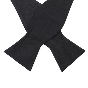 Noeud papillon Gentleman smoking mode couleur unie réglable tissé détachable classique <span class=keywords><strong>Repp</strong></span> noir soie auto-cravate noeuds papillon pour hommes - Product Image 3