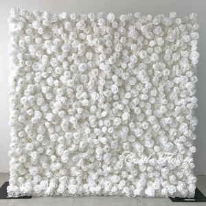 H-817 Hot Sale <strong>Wedding</strong> Roll up Flower Wall Roll up Artificial Flowers Wall Panel 8ft X 8ft Flower Wall <strong>Backdrop</strong> for <strong>Wedding</strong> - Product Image 6