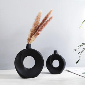 Modern Porcelain Unique Handmade Custom Nordic Creative Minimalist Ceramic <b>Vase</b> for Interior Decorations - Product Image 5