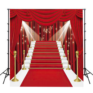 Toile <span class=keywords><strong>de</strong></span> <span class=keywords><strong>fond</strong></span> pour fête, impression <span class=keywords><strong>informatique</strong></span>, avec motifs <span class=keywords><strong>de</strong></span> tapis rouge, entrée d'hôtel Plaza, bâtiment <span class=keywords><strong>de</strong></span> New York, escalier et colonne lumineuse - Product Image 2