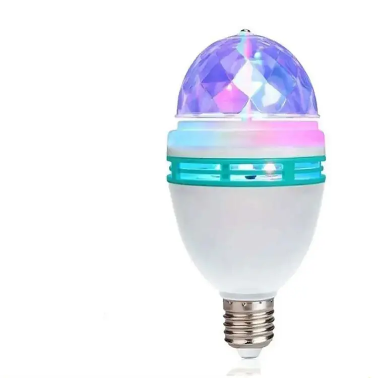 3W Led Full Color Auto Mini Party Light Lamp Energiebesparing E27 Disco Roterende Lamp