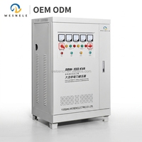 Régulateur de tension automatique Yueqing Weisen SBW-100KVA, stabilisateur de type servomoteur, courant alternatif triphasé, matériau en cuivre, 50/60Hz pour