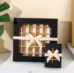Özel Logo baskılı lüks hediye şeker çikolata ambalajı kutusu kapak ve baz kutusu ile köpük ek