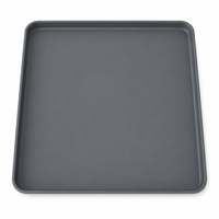 Sous-plate en silicone pour pot de fleurs, avec rebord surélevé, imperméable, anti-fuite, facile à nettoyer, protection de table