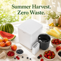 Composteur de déchets alimentaires pour camping-car 2,5 L, machine à compostage électrique portable pour cuisine, inodore, séchage automatique pour la vie en van