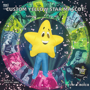 Professional Custom Yellow <strong>Star</strong> Mascot <strong>Costume</strong> for Adults Custom Design <strong>Star</strong> <strong>Costume</strong> for Task - Product Image 2