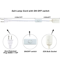 Cordon d'alimentation avec prise US E27, interrupteur marche/arrêt 303, 110V 250V, câble d'extension 18AWG SPT-2 pour ampoule suspendue, adaptateur de support