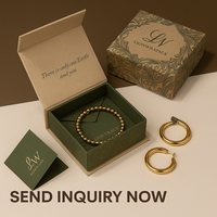 Boîte à bijoux verte de luxe pour bracelet et boucles d'oreilles, emballage personnalisé certifié FSC avec pochette à pression |   Approvisionnement B2B