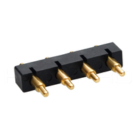 Connecteur plaqué or HYTEPRO C724 à 4 broches Pogo pour l'automatisation, l'aérospatiale, les drones et les robots, et les appareils électroniques grand public