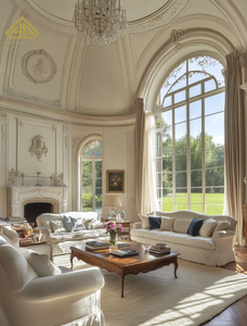 Villa de luxe de style cottage européen personnalisée avec véranda à auvent blanc et toit en tuiles noires, service de rénovation et de conception - Product Image 6