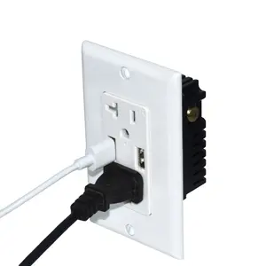 UL/ETL listed 240v 15A USB wall socket outlet,U.S type raceptacle wall outlet with USB port