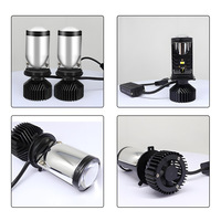 Nouveau kit de mise à niveau de phares de voiture LED Y6 12V H4 6000K ultra-lumineux 7000 Lumens avec lentilles de projecteur combinées feux de croisement et feux de route