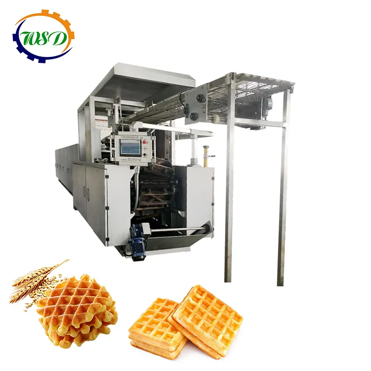 Mesin Bahan Makanan Bola Wafer Cokelat Lini Produksi Industri Peralatan Biskuit Sandwich Set Lengkap Penjualan Panas Pembuat Wafel