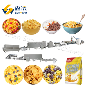 Automático Desayuno Cereales Maíz Copos Maquinaria Equipo Planta Fabricante Extrusora Fabricante - Product Image 1