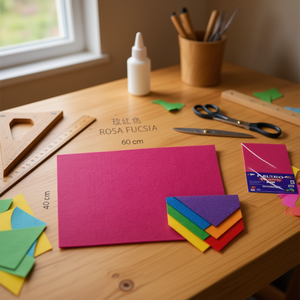 Lámina de Fieltro Ilan 40x60 Cm Rosa Fucsia Material para Manualidades - Product Image 3