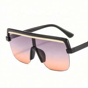 Hot Selling Fashion Newest Flat Top Gradient Sunglasses <b>Large</b> <b>Frame</b> Lady Sunglasses UV400 Oversized Square Sunglasses Women - Product Image 6