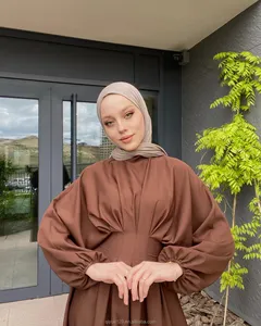 2023 Abaya femmes robe musulmane musulmane dubai turquie mat satin dernière conception islamique vêtements robes femmes dame élégante