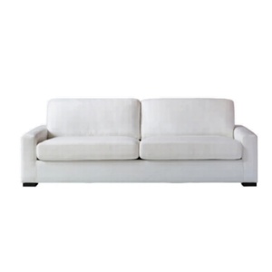 Canapé 2 places blanc luxueux et confortable, canapé moderne rembourré avec éponge haute densité pour salon - Product Image 1