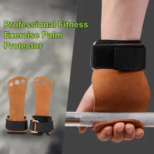 2023 Hot-selling Professional Weight-lifting Palm Protector Cowhide Shock-absorbing Fitness Exercise Palm Protector