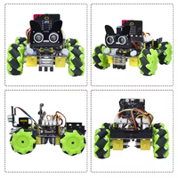 Kebestudio Kit mobil Robot Mecanum 4WD, Kit mobil tanpa papan Microbit