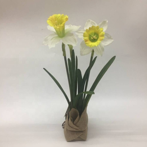 NRT001 Plante artificielle de mariage faite à la main, tissu doux au toucher réel, narcisse artificiel, nouveau design - Product Image 1