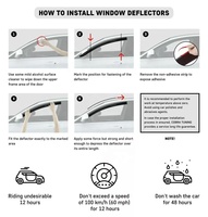 Accesorios Exteriores para Automóviles Ycsunz para Toyota Corolla E100 1991-1997, 4 Piezas, Visera de Ventana Negra, Deflector de Viento, Protector de Lluvia