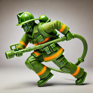 Nouvelle figurine d'action de soldat de <span class=keywords><strong>pompier</strong></span> vert transfrontalier en résine artisanat ornements article de Collection militaire vert - Product Image 5