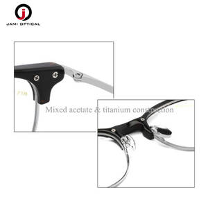 Gafas de Titanio Vintage al por Mayor, Montura Óptica Redonda, Ligeras, Unisex - Product Image 2