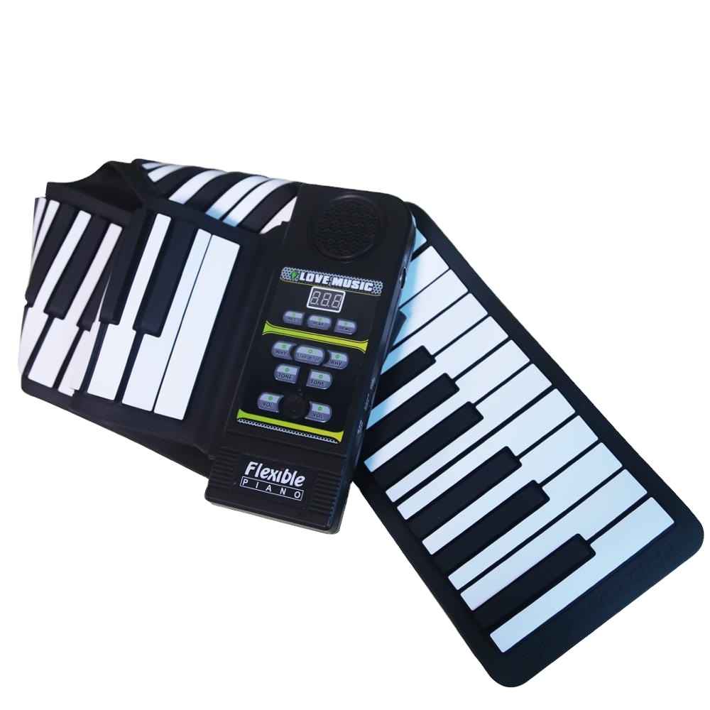 Instrumento Musical Konix de juguete, 88 teclas, rollo de mano, piano