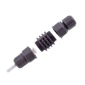 Bulkhead Coupler RJ45 Assembly Cable Plug IP67 Waterproof Modular Jack Connectors