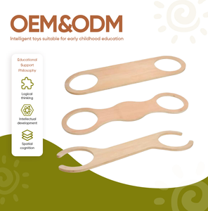 Planche d'équilibre en pierres empilables, ensemble de balançoires en bois inspiré de Montessori pour enfants - Product Image 1