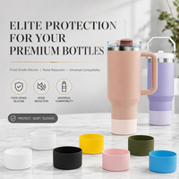 Protège-bases en silicone antidérapant sans BPA de qualité alimentaire pour tasses et bouteilles
